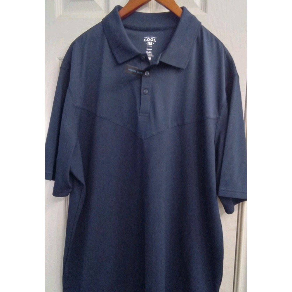 Cool 18 Golf Polo Shirt Moisture Wicking Performance Blue Men's